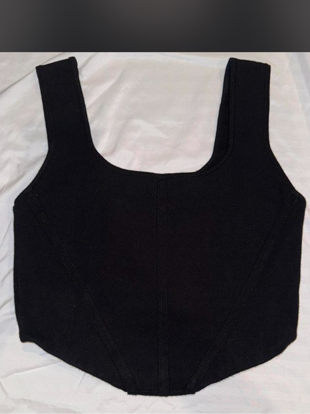 Black Corset Stretchy Top